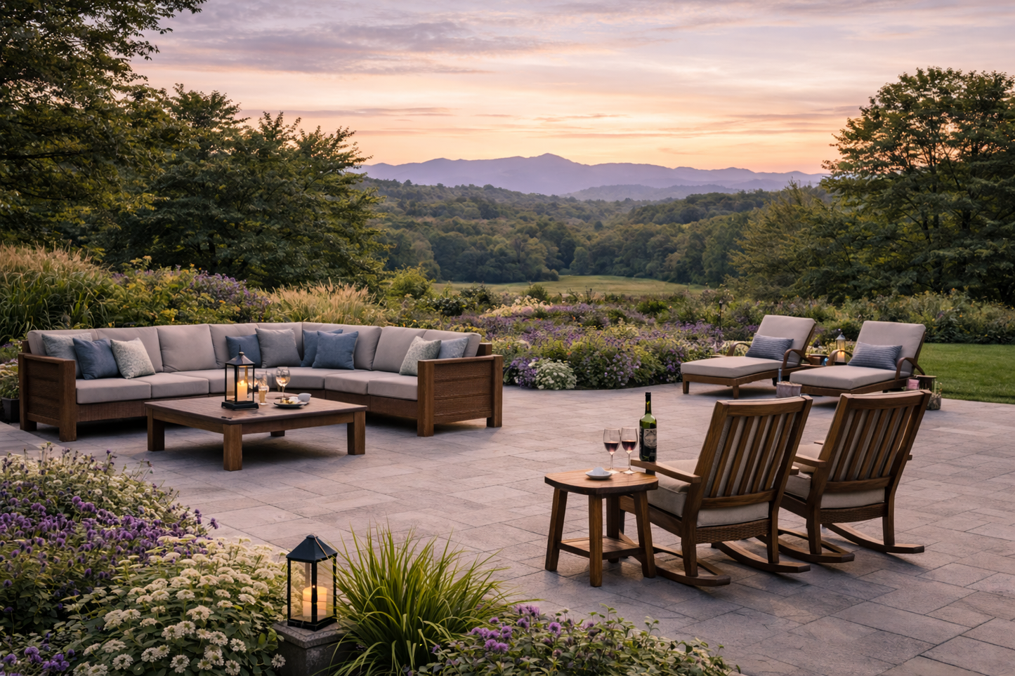 Back Forty Teak Rocking Chairs