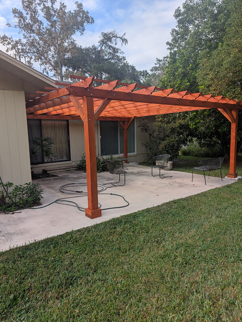 Outdoor Super Deck Redwood Pergola
