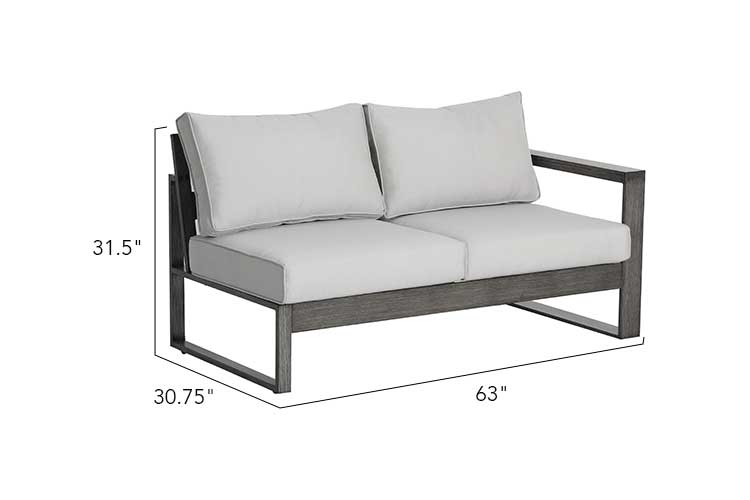 Walsh 4-Piece Aluminum Sectional Sofa Set