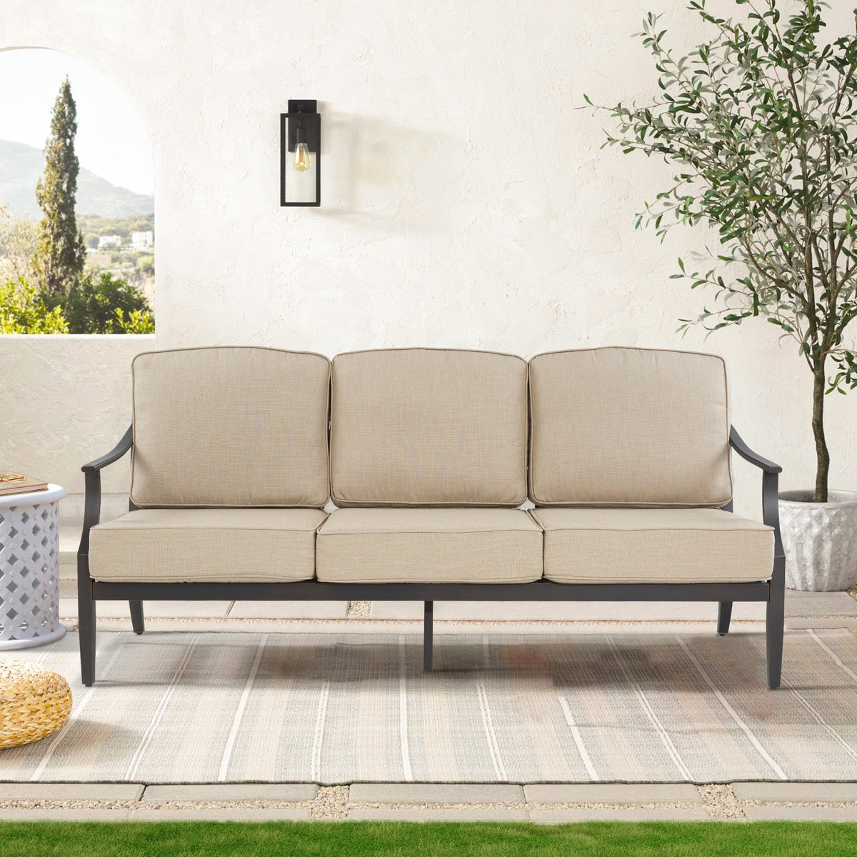 Tamarin 5 Pieces Aluminum Patio Conversation Set With Swivel Chair