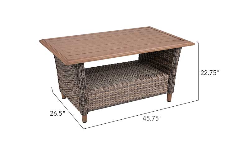 Mitchell 4-Piece Wicker Sofa Set with Swivel Rocking Chairs