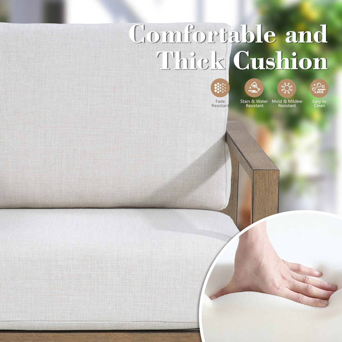 Hamarto Patio 2 Lounge Chair and 2 Ottoman With Side Table