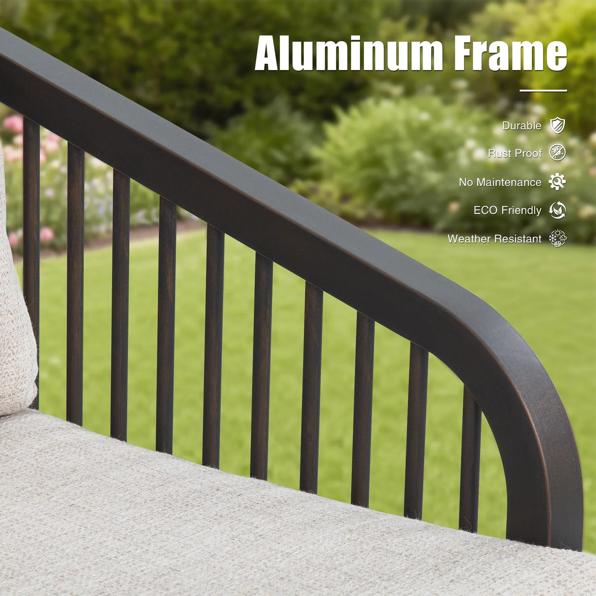Asheville 5-Piece Aluminum Outdoor Swivel Conversation Set