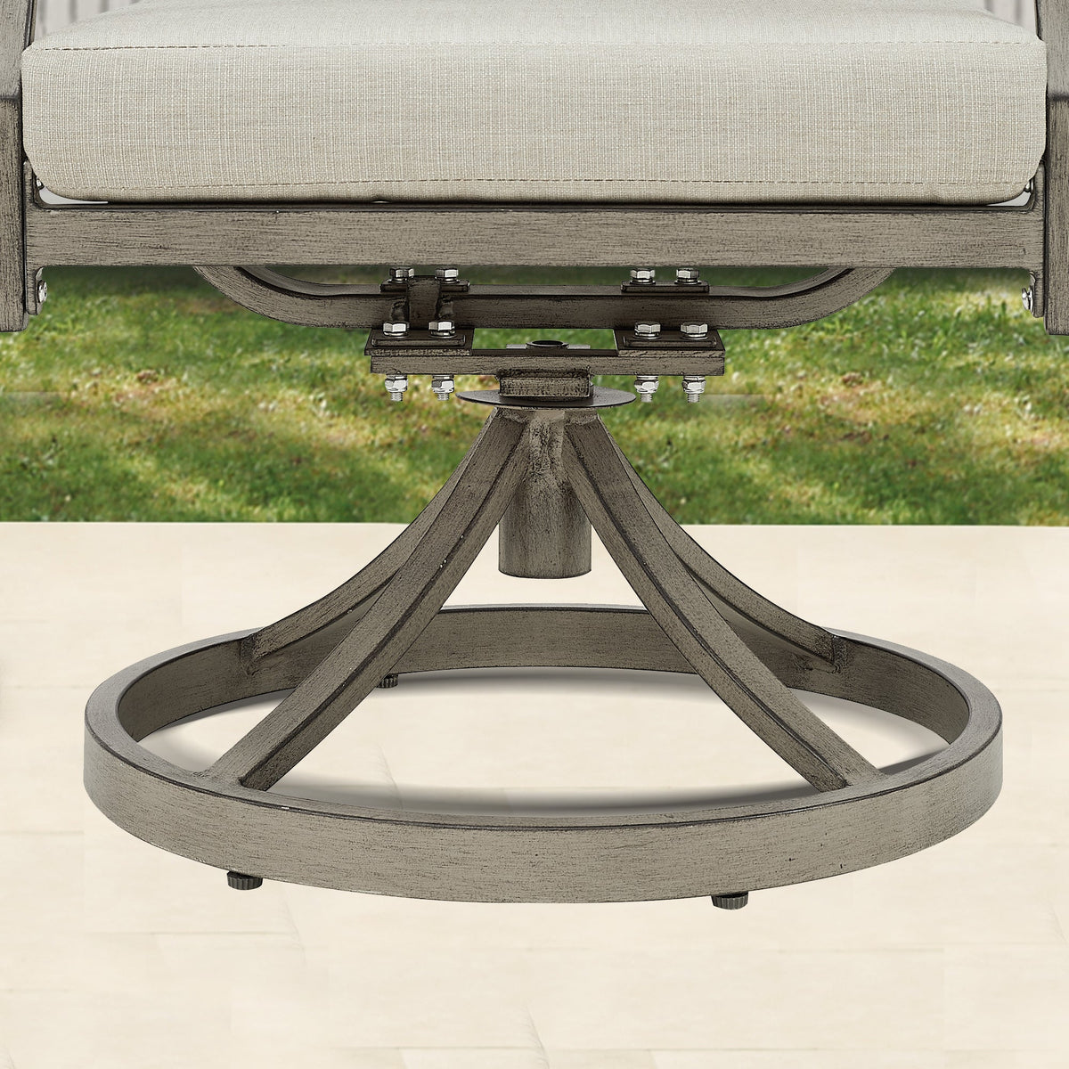 PEAKHOME Azur Patio Swivel Dining Chair with Sunbrella® Cushions Set of 2