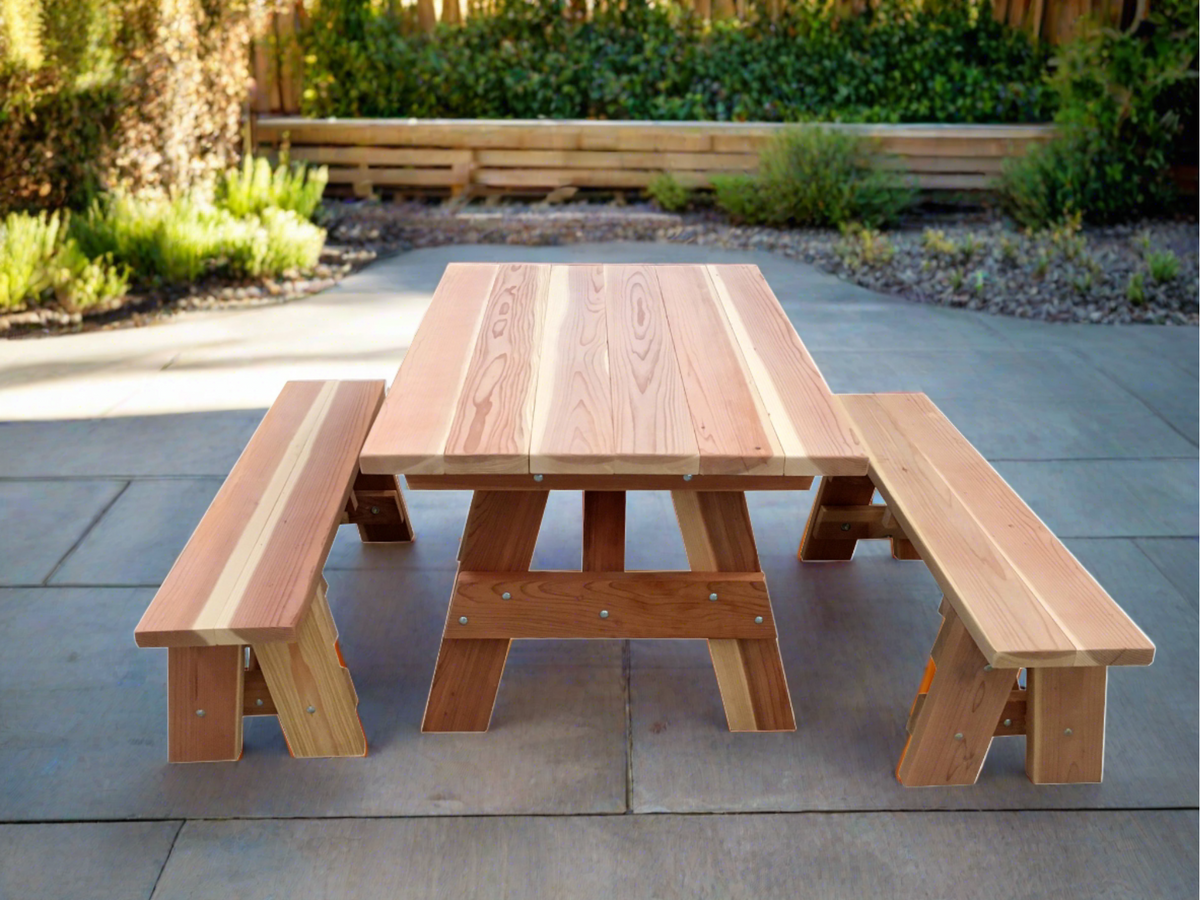 Outdoor Kids Redwood Picnic Table