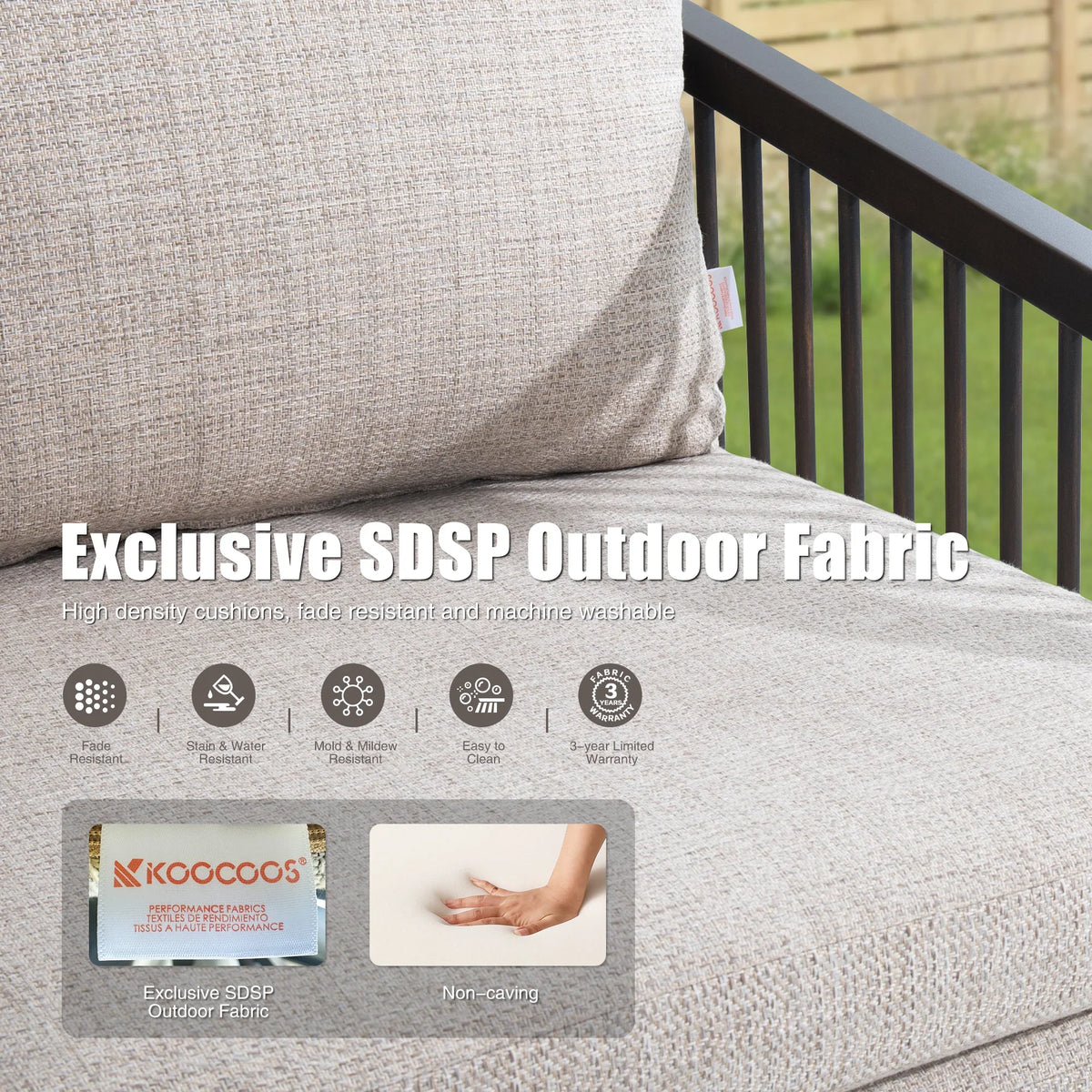 Asheville 5-Person Aluminum Patio Seating Set