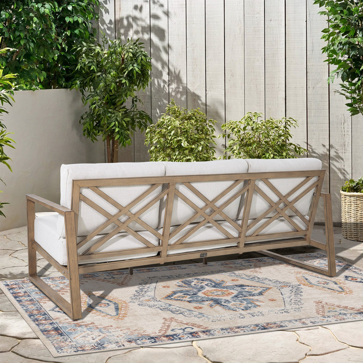 Hamarto 7 Pieces Aluminum Patio Lounge Seating Set With Ottoman