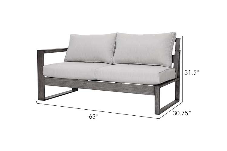 Walsh 4-Piece Aluminum Sectional Sofa Set