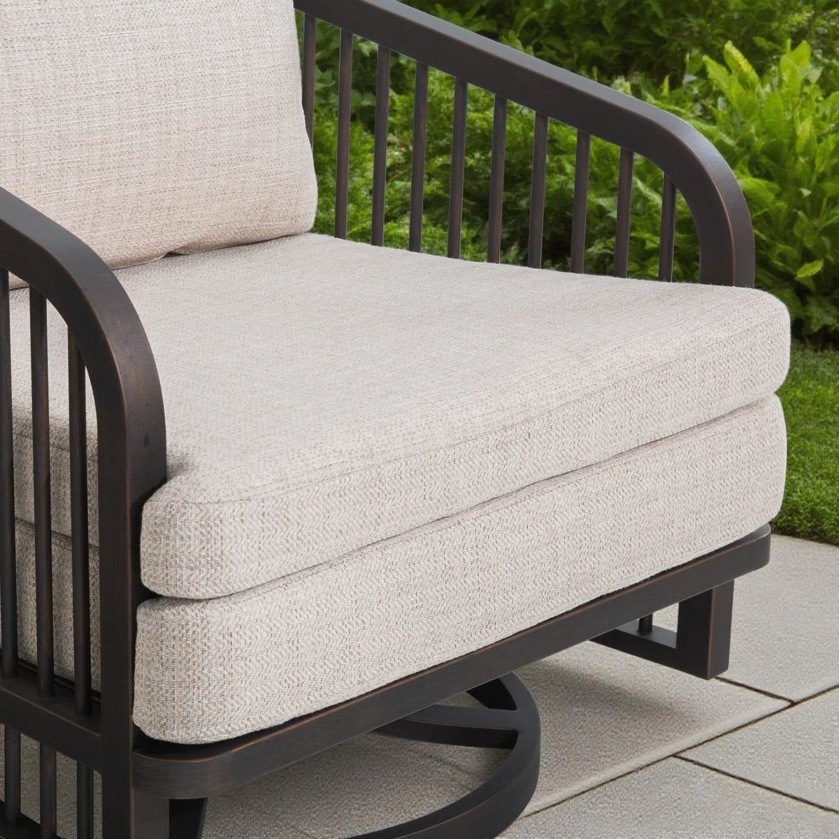Asheville 5-Piece Aluminum Outdoor Swivel Conversation Set