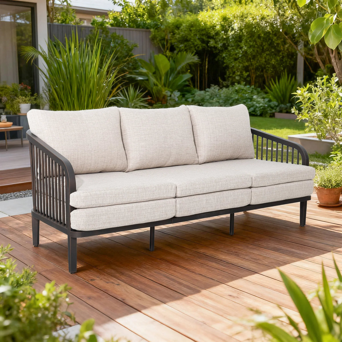 Asheville 5-Piece Aluminum Outdoor Swivel Conversation Set