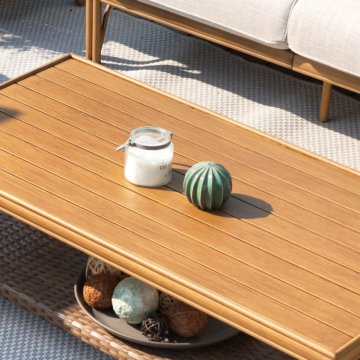 Arcadia Outdoor Sofa and 2 Chairs with Coffee Table