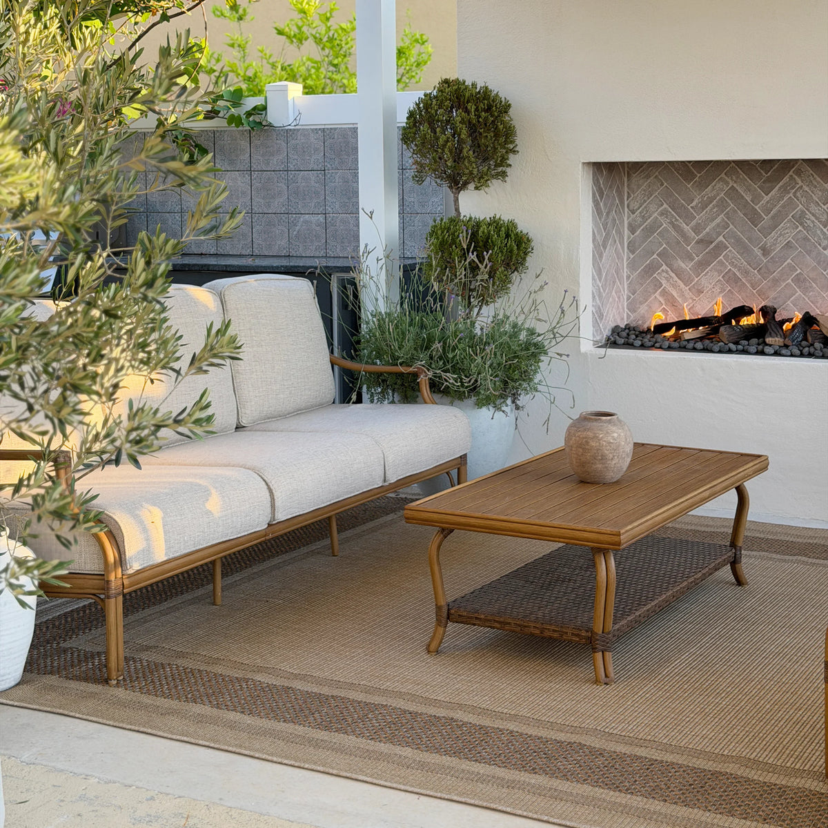 Arcadia 5 Pieces Outdoor Sofa Set with Deep Lounge Chair