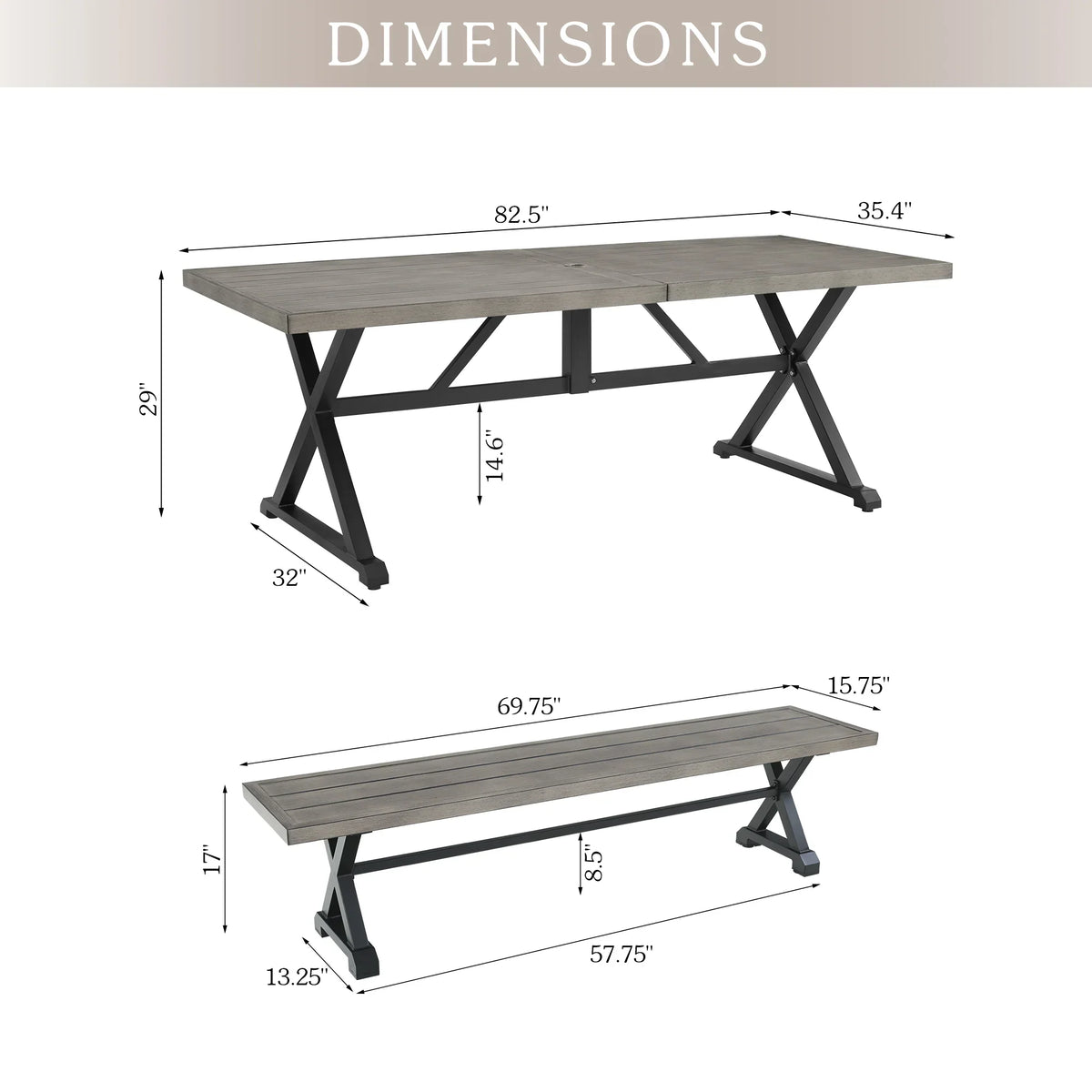 Azur Patio Dining Set of 3 By PEAK HOME FURNISHINGS