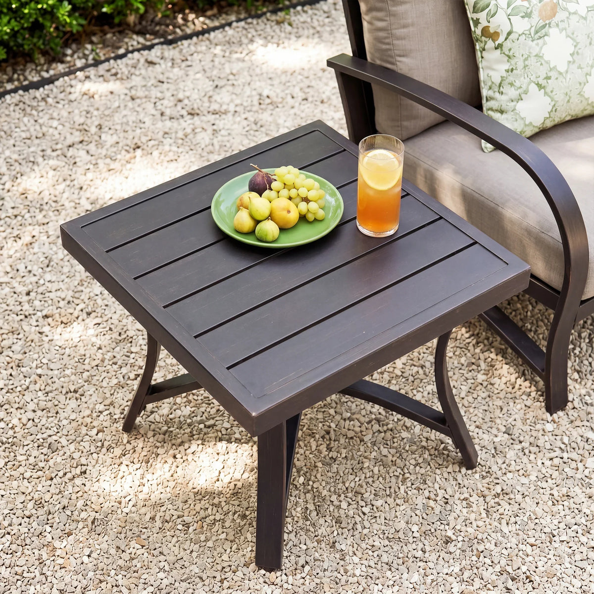 Chamber 3 Pieces Aluminum Patio Bistro Sets with Sunbrella® Cushions