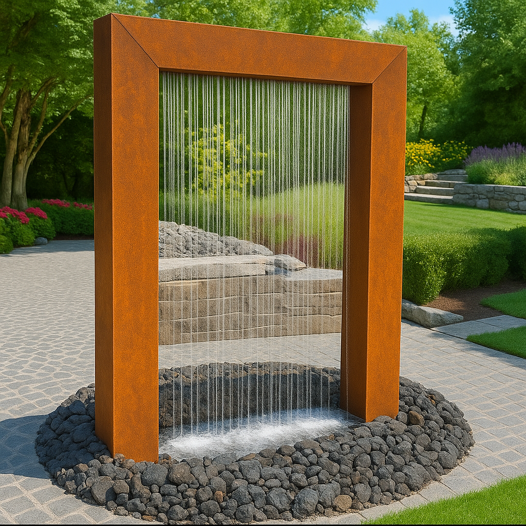 Serenity Frame Rain Curtain Fountain