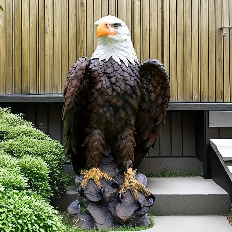 Majestic 24 Inch Bald Eagle Garden Statue for Porch and Outdoor Decor