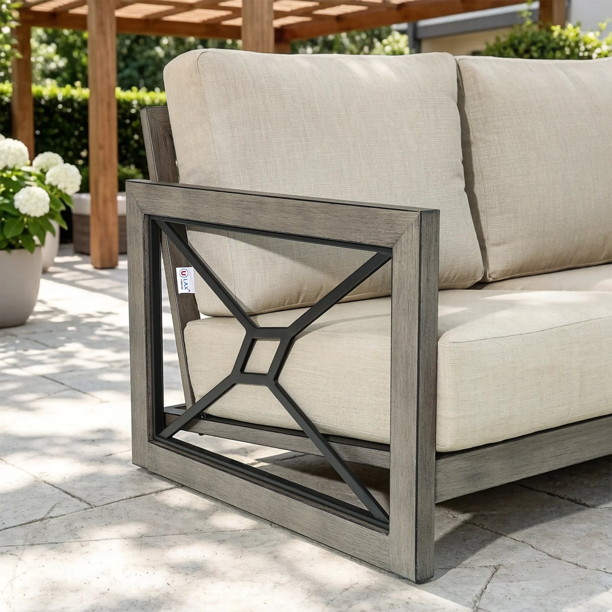 Marindo 6 Piece Outdoor Convertibale Sectional Sofa Set With 2 Ottoman