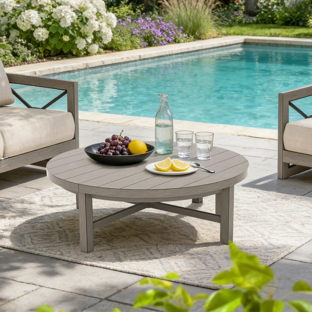 Marindo 5 Person Patio Seating Sets With 2 Swivel Chair