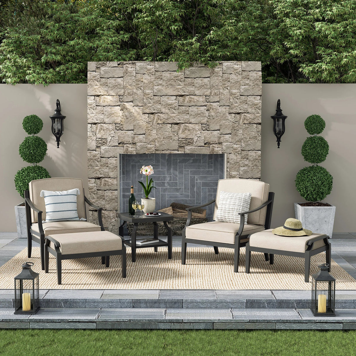 Tamarin 5-Piece Outdoor Armchair Set