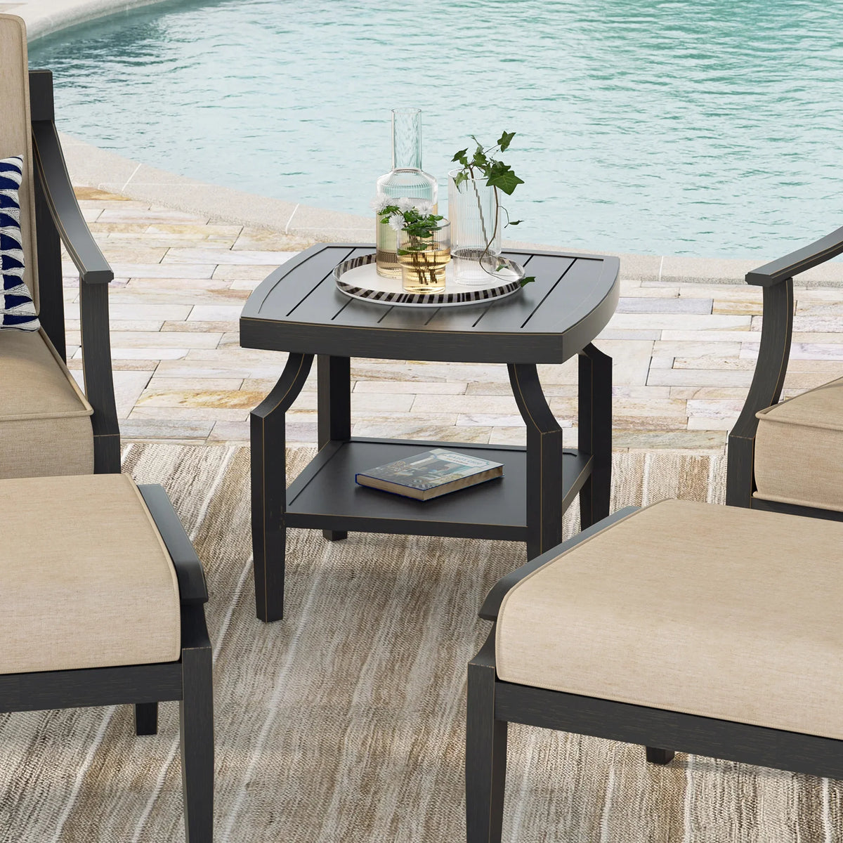 Tamarin 5-Piece Outdoor Swivel Chair Set