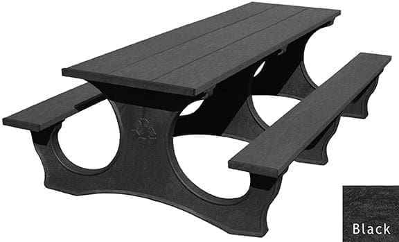 Polly Tuff ADA-Friendly Picnic Table – Durable 8 Ft Easy Access Outdoor Seating