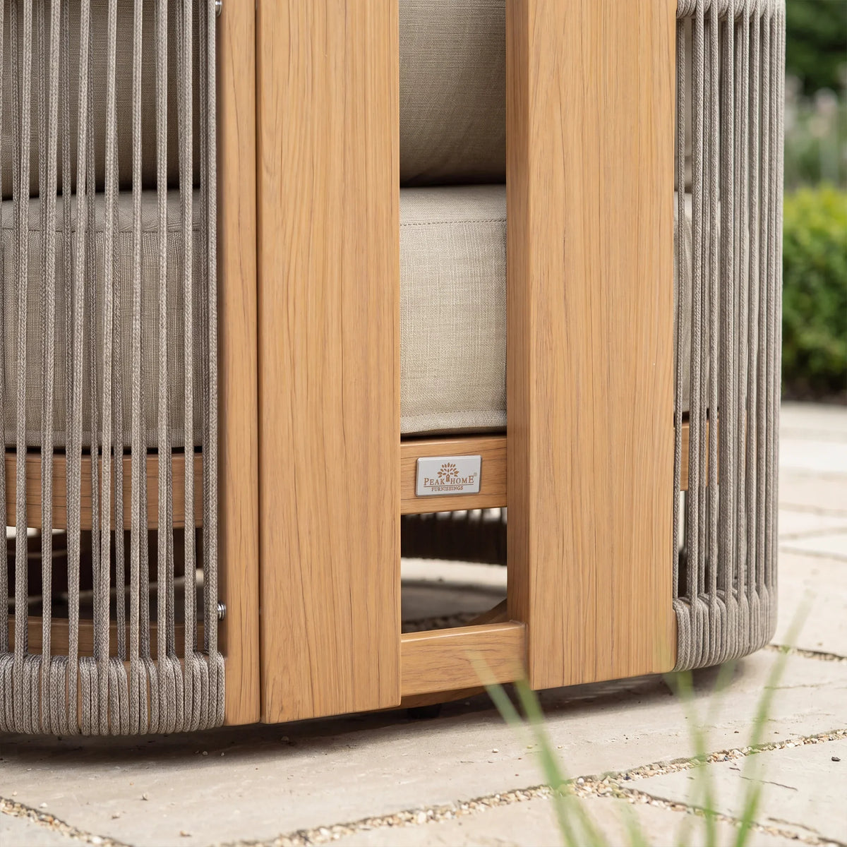 Positano 4-Piece Premium Olefin Rope Swivel Patio Seating Set