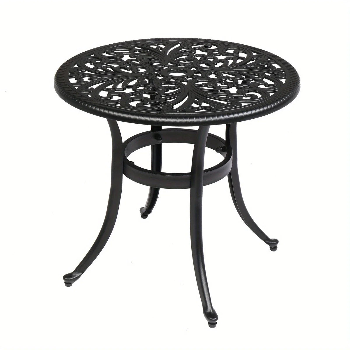 Round Cast Aluminum Patio Side Table
