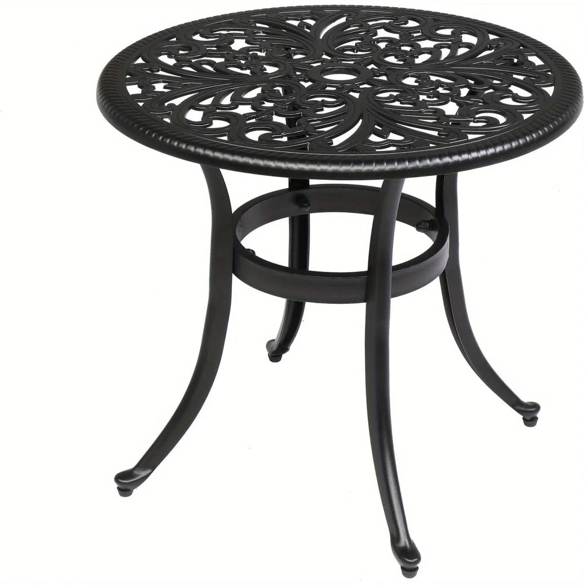 Round Cast Aluminum Patio Side Table