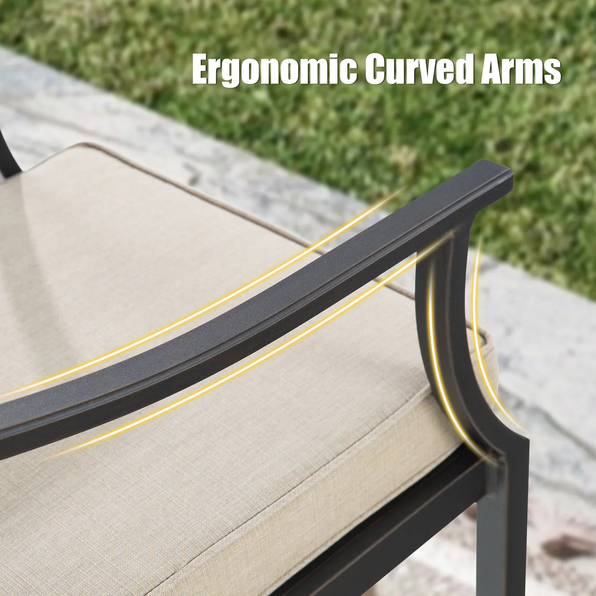 Tamarin 7-Piece Round Outdoor Dining Set With Armchair