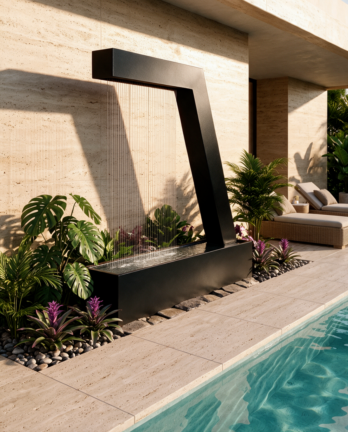 Zura Flow Rain Curtain Fountain