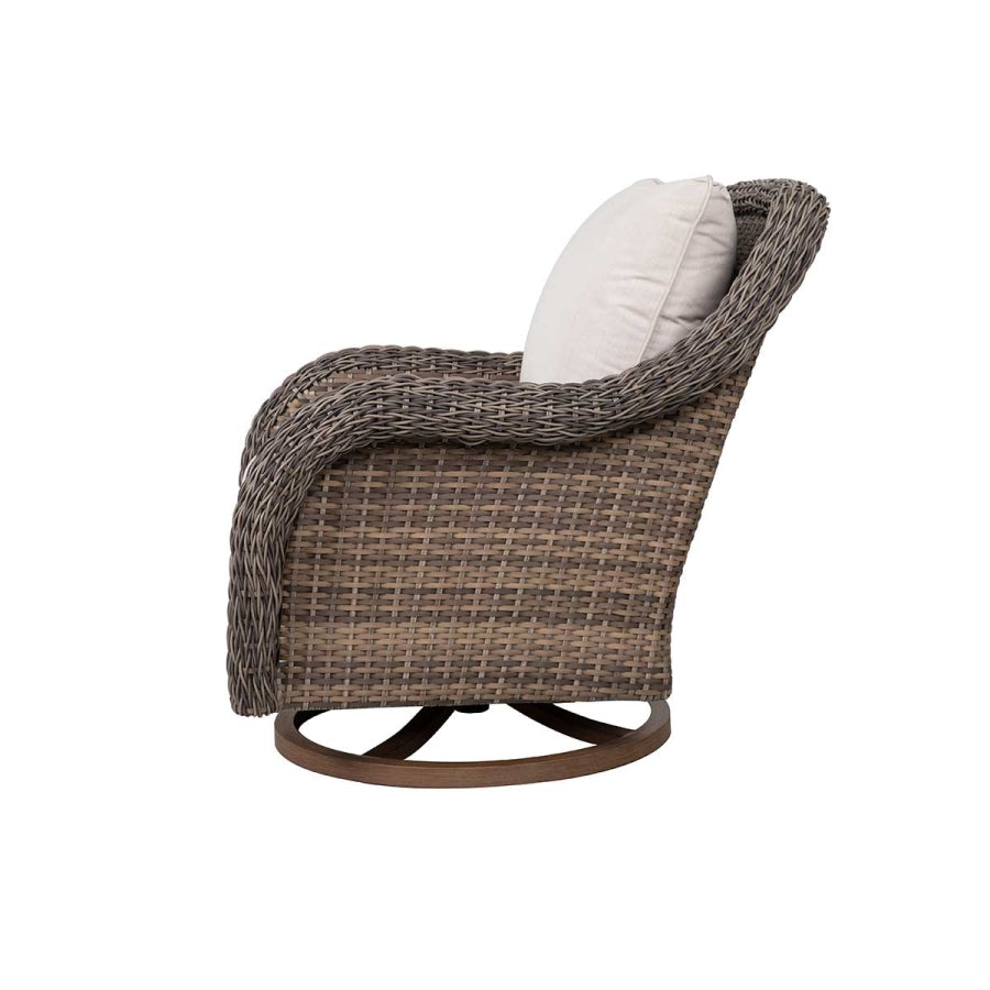 Mitchell 4-Piece Wicker Sofa Set with Swivel Rocking Chairs