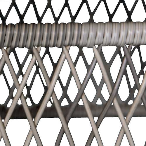 2 Shell Aluminum & Rattan Stationary Chair