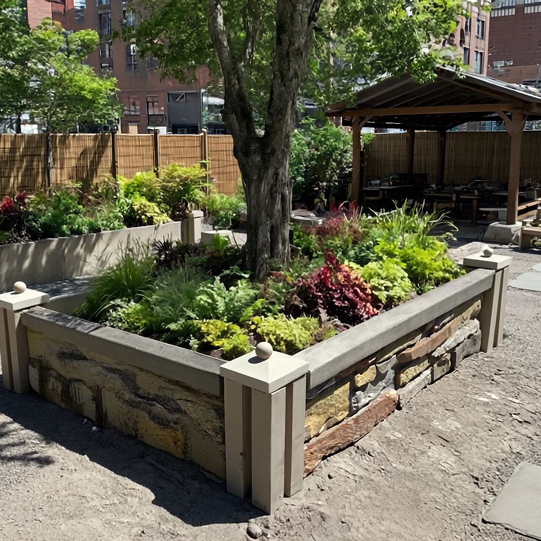 GFRC Prefabricated Garden Bed – Stackstone Finish