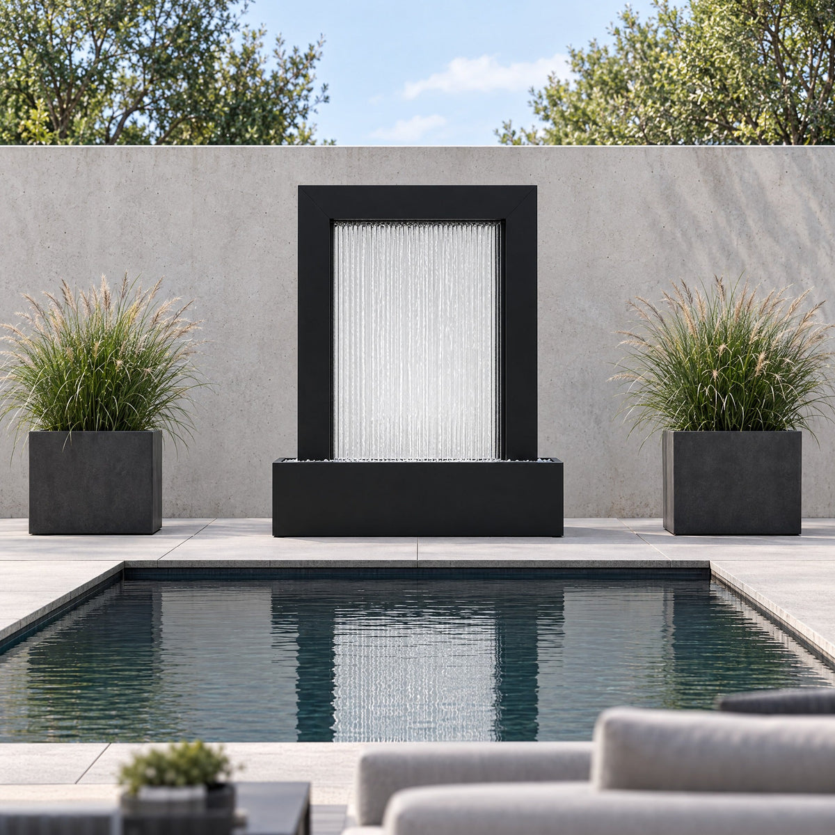 Serenity Frame Rain Curtain Fountain