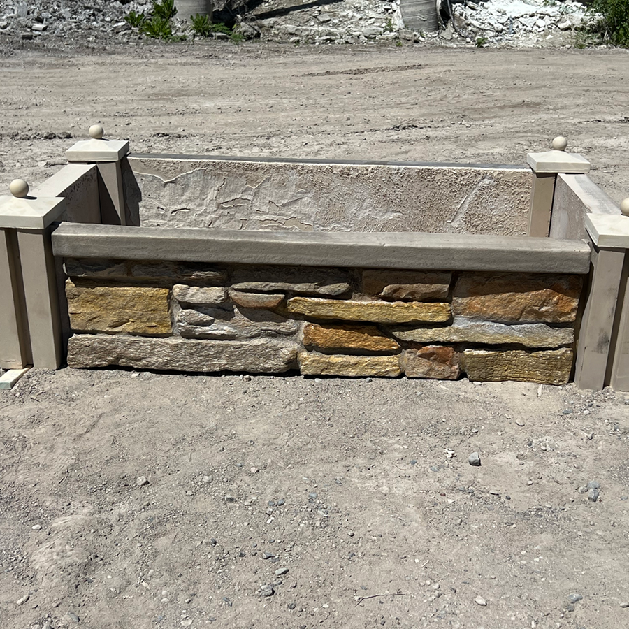 GFRC Prefabricated Garden Bed – Stackstone Finish